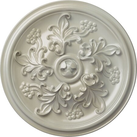 Ekena Millwork Katheryn Ceiling Medallion (Fits Canopies up to 2 1/8"), Hnd-Painted Flash Blue, 14 1/2"OD x 2 3/4"P CM14KTFBS